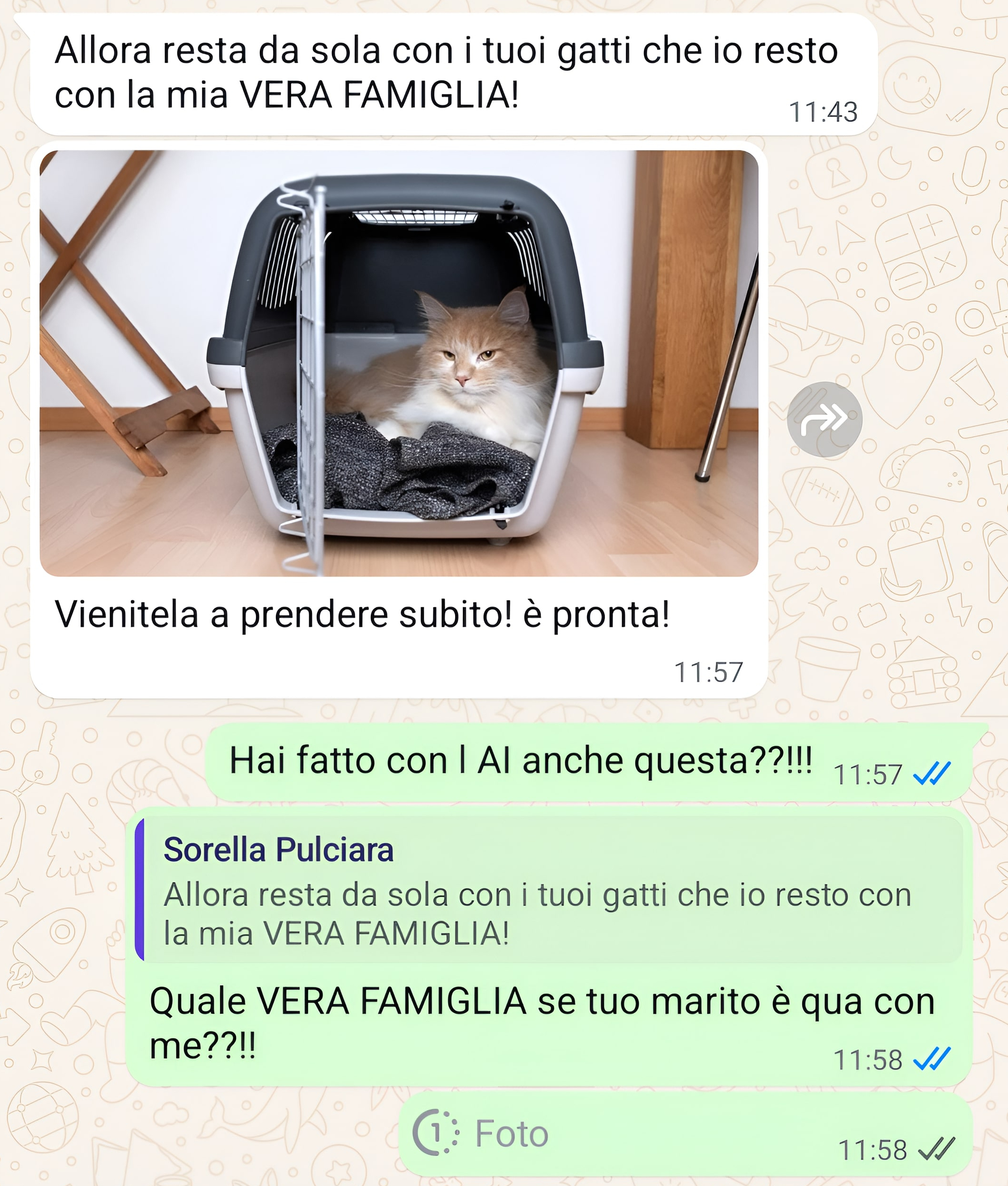 Figlio o gatto? Questo è il dilemma